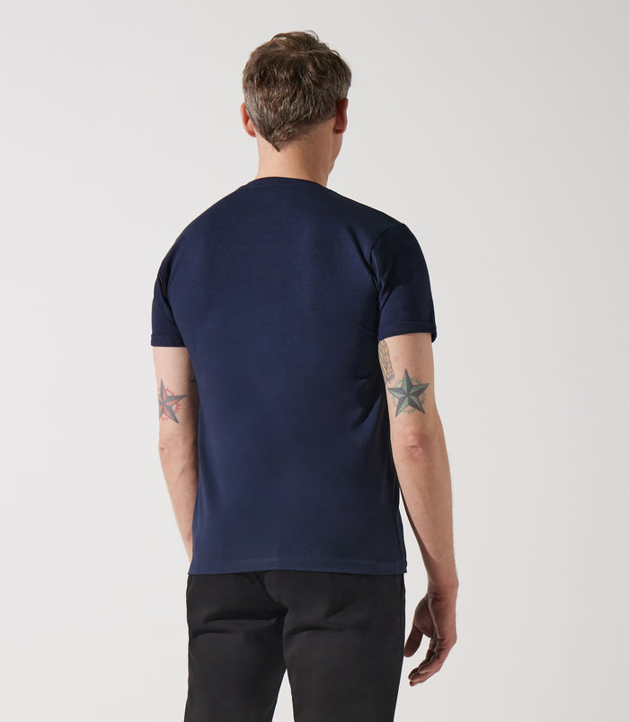 Izac T-shirt En Coton Marine
