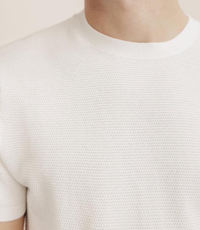 Izac T-shirt En Maille Blanc