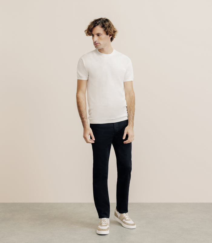 Izac T-shirt En Maille Blanc