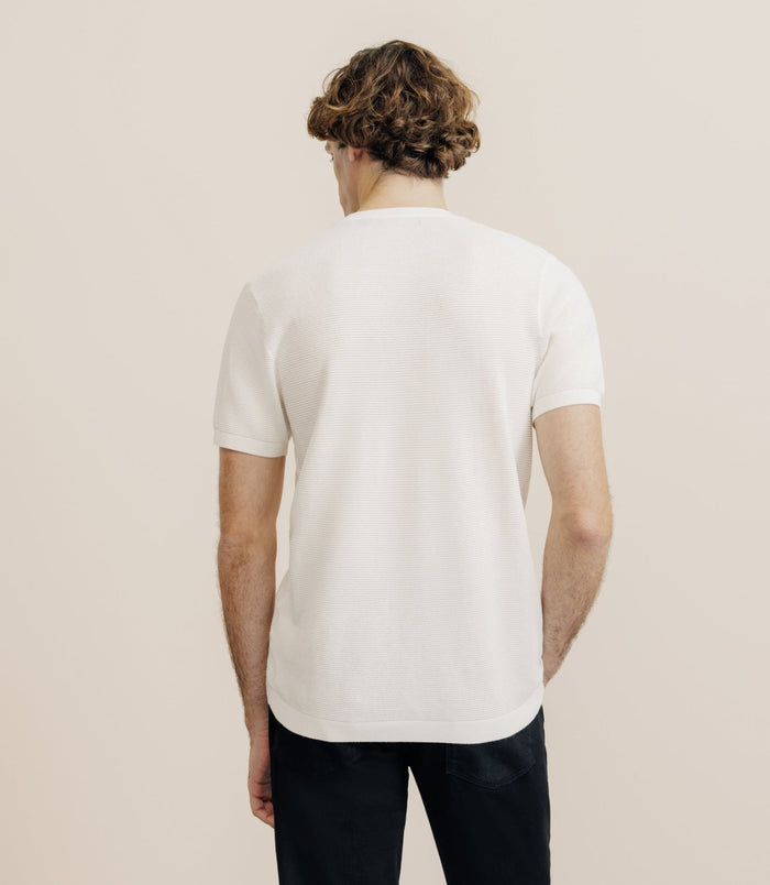 Izac T-shirt En Maille Blanc