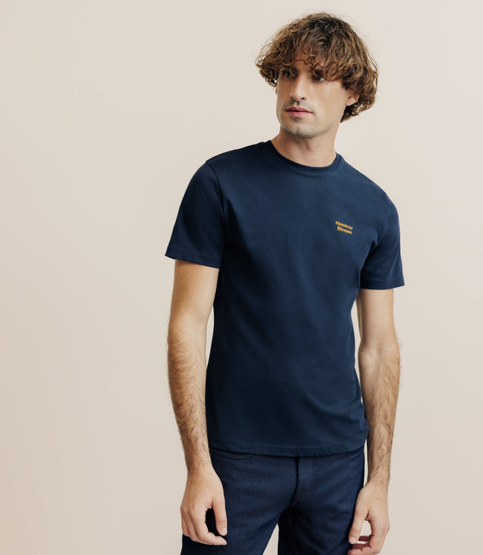 izac T-shirt flocking marine