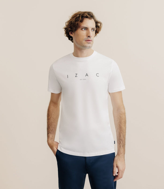 izac T-shirt imprimé blanc