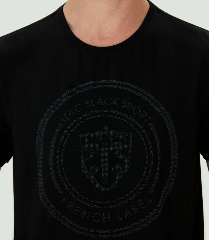 izac T-shirt imprimé blason noir "Calenca"