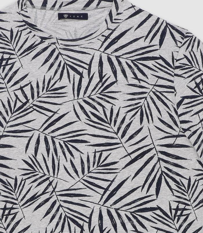 Izac T-shirt Imprimé Gris GABINOUT