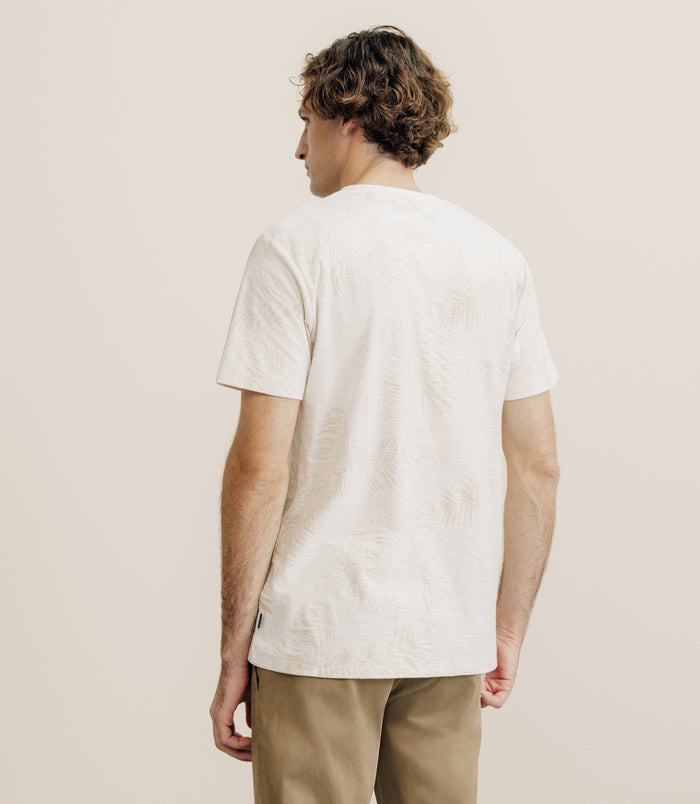 Izac T-shirt Manches Courte Print Beige