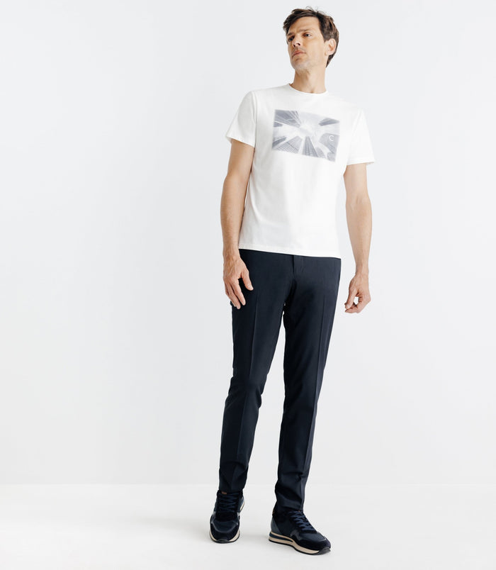 Izac T-shirt Manches Courtes Avec Motifs Blanc