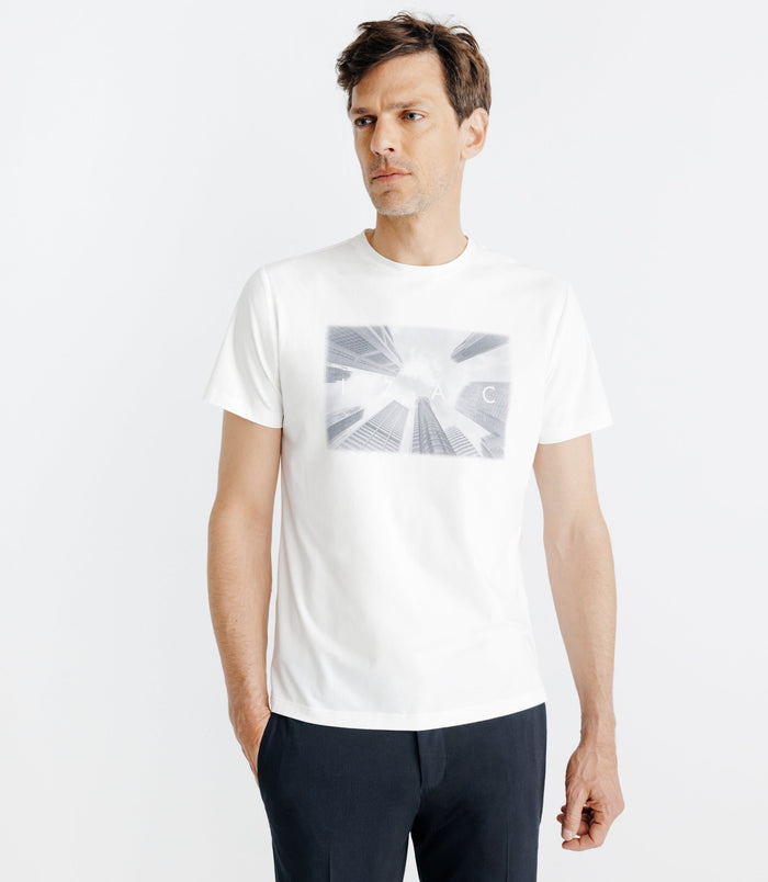 Izac T-shirt Manches Courtes Avec Motifs Blanc