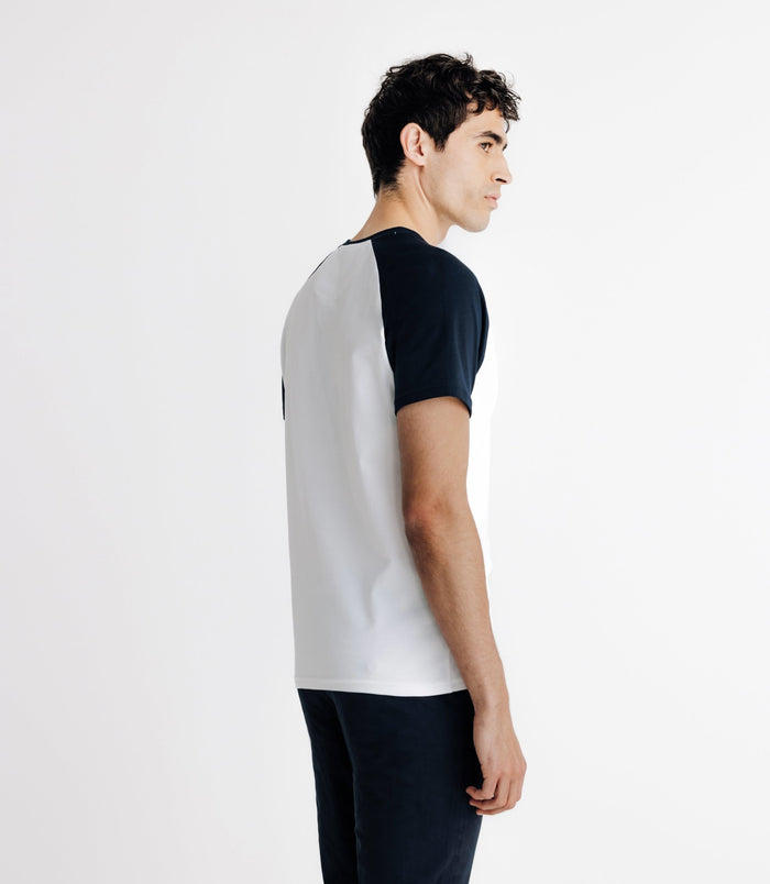 Izac T-shirt Manches Courtes Marine