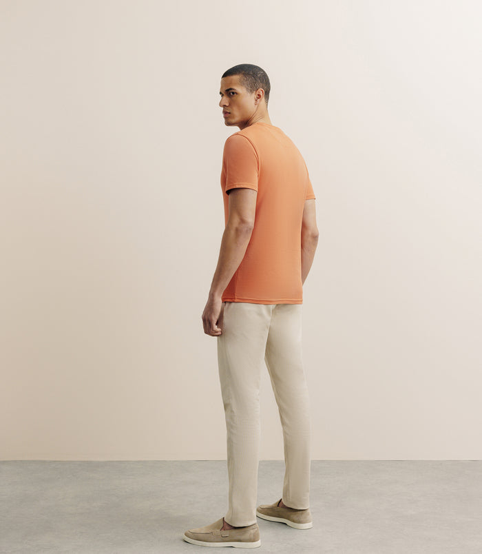 Izac T-shirt Manches Courtes Orange Foncé