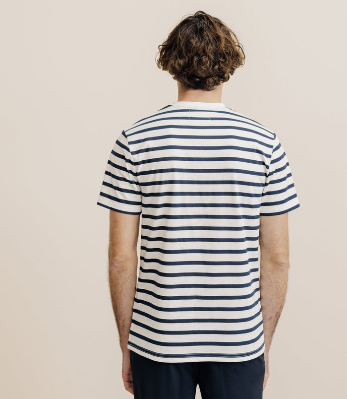 Izac T-shirt Marinière Marine