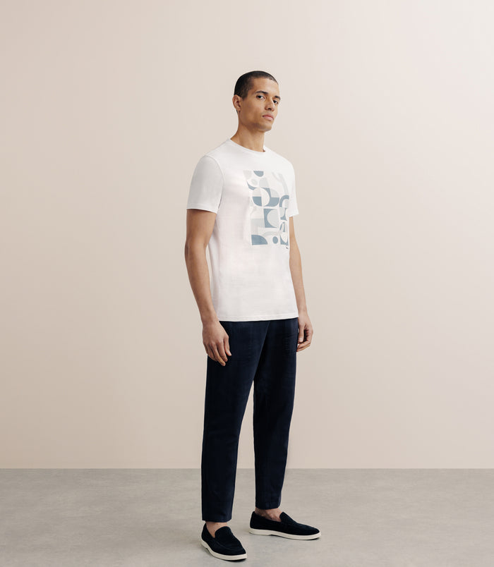 Izac T-shirt Print Manches Courtes Blanc