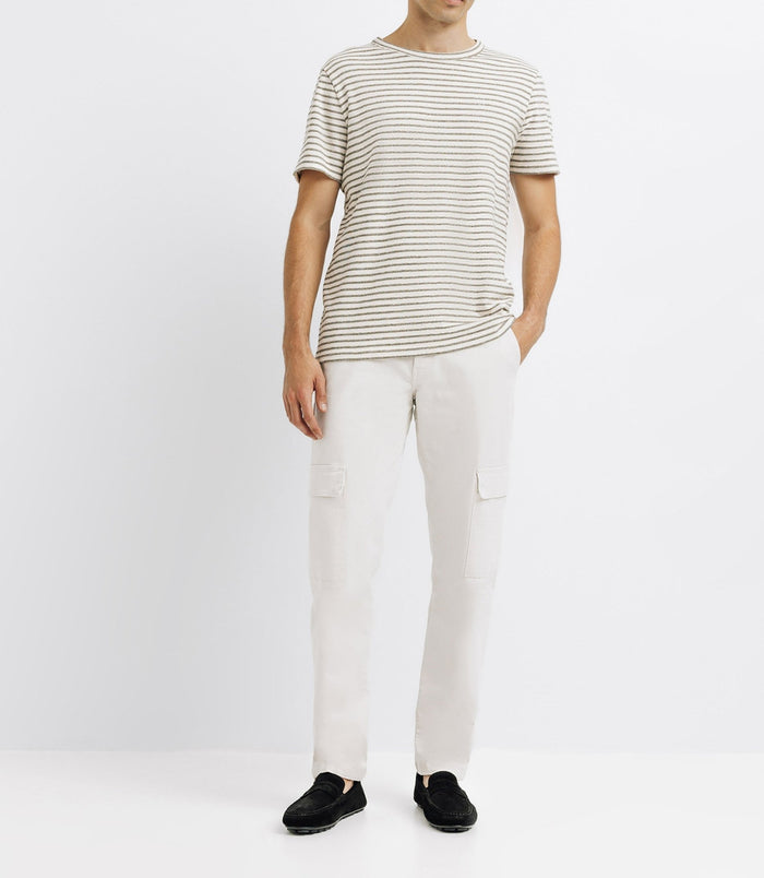 izac T-shirt rayé écru