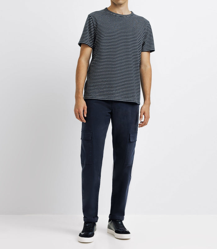 izac T-shirt rayé marine