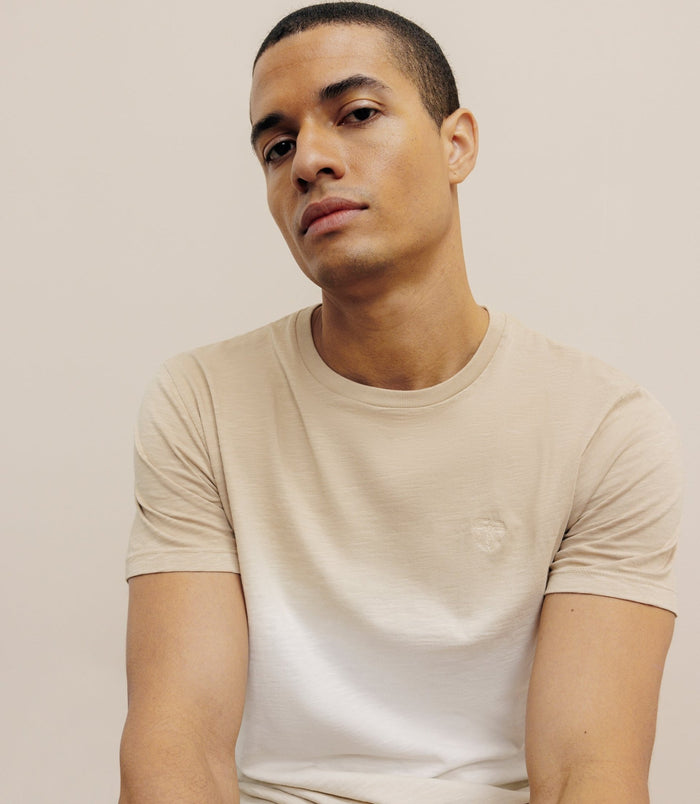 Izac T-shirt Tye & Dye Beige