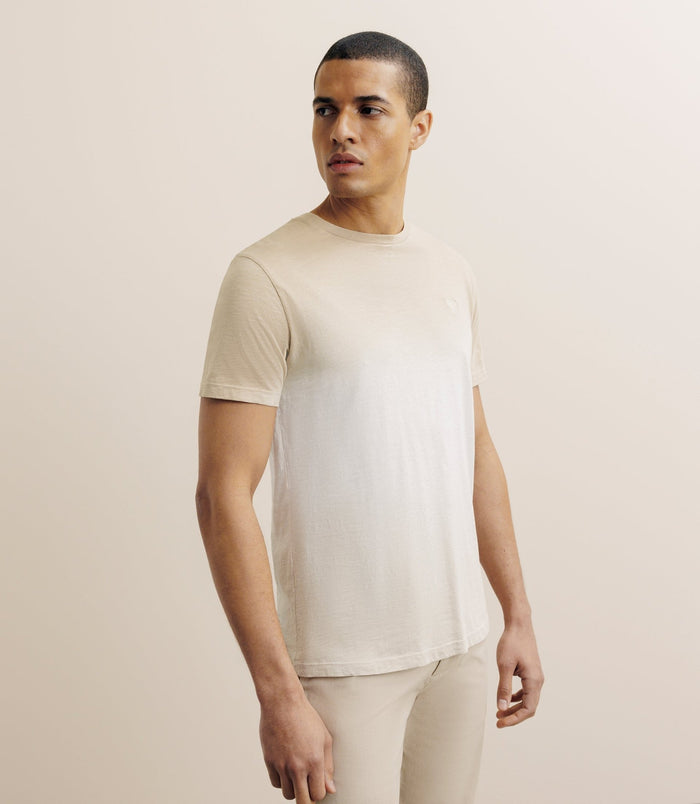 izac T-shirt tye & dye beige