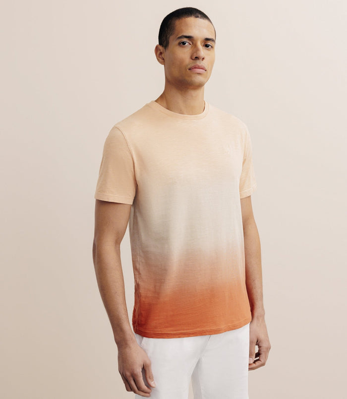 izac T-shirt tye & dye pêche