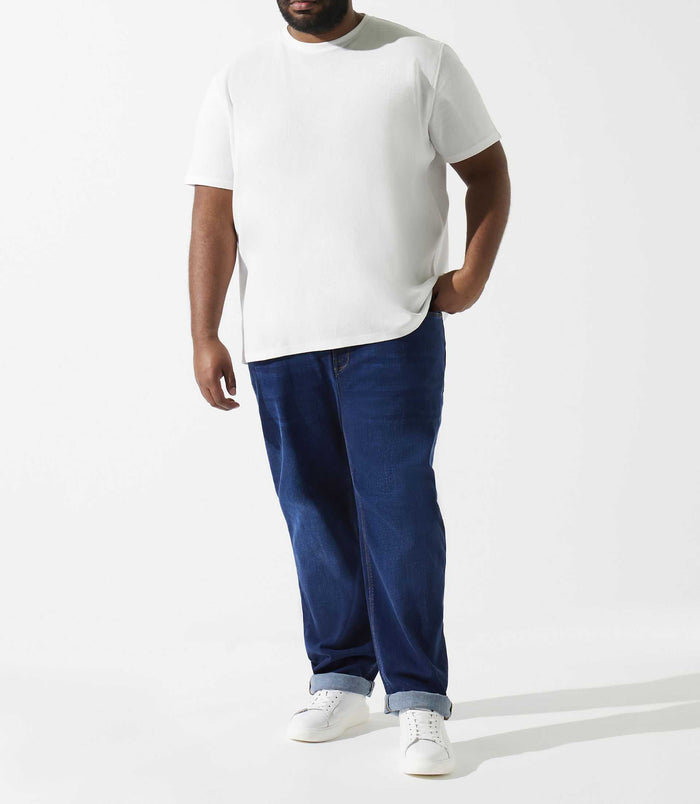 izac T-shirt uni avec logo brodé écru GIOVANYBT