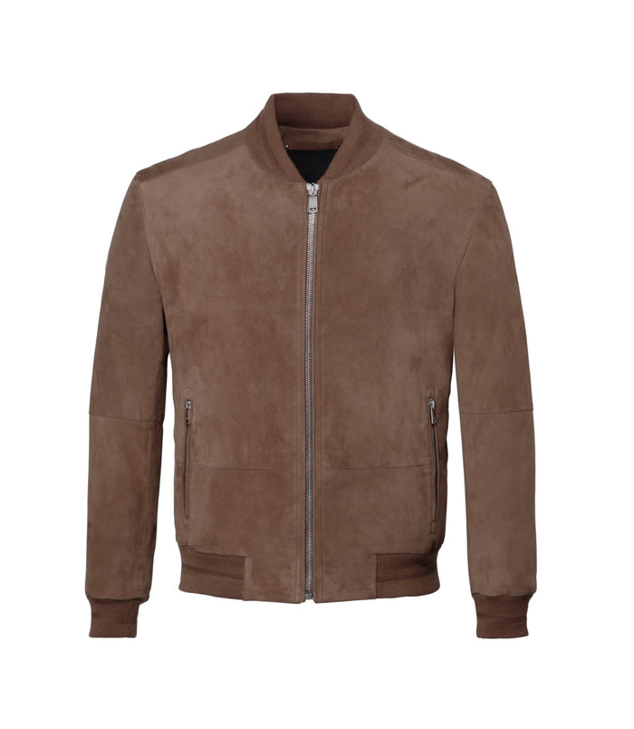 izac Teddy en cuir suédé taupe "Ulysse"
