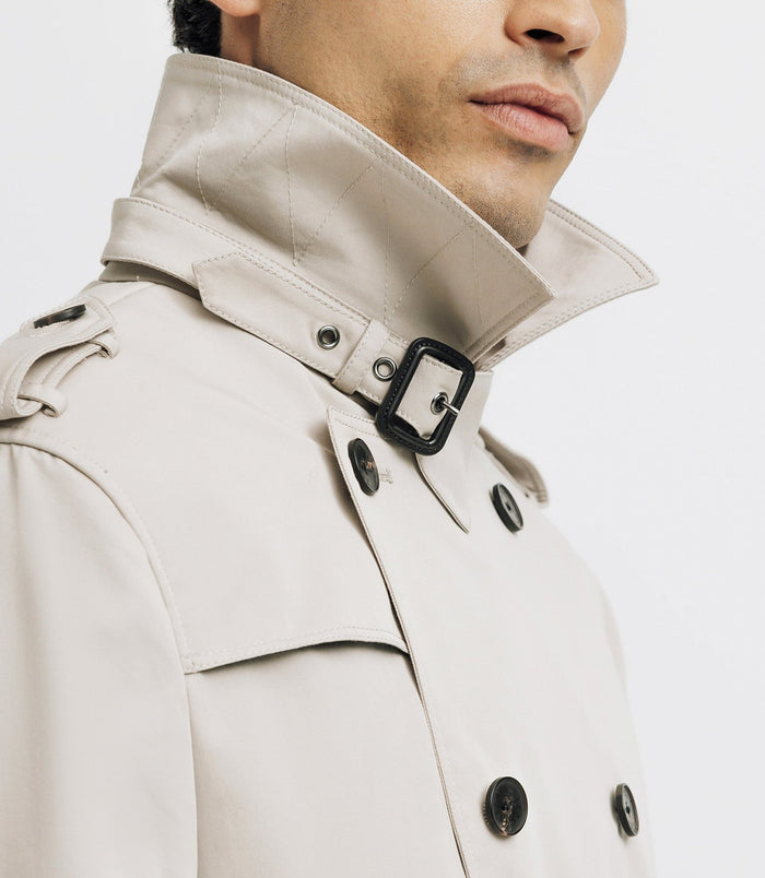 Izac Trench Croisé Beige Mastic