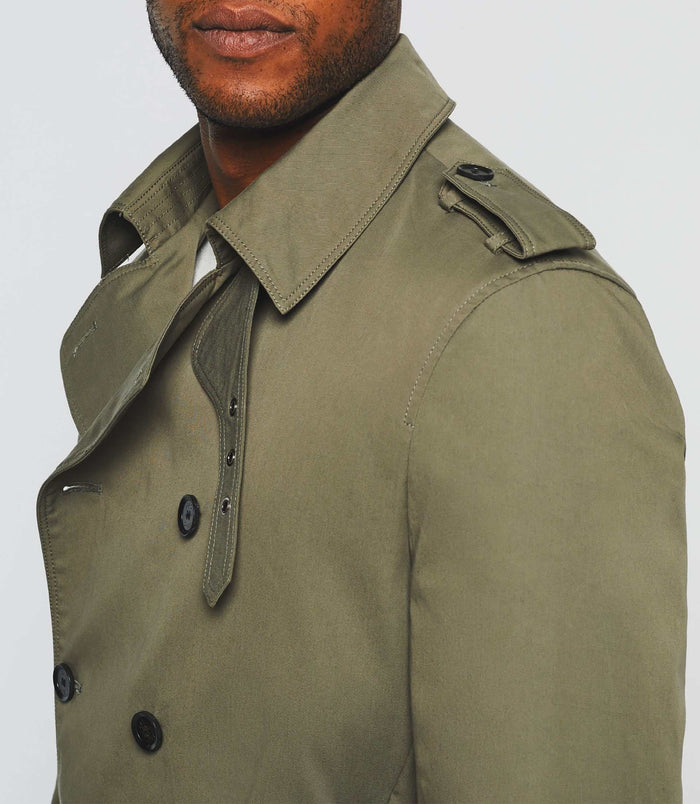 Izac Trench Croisé Kaki "Hamilton"