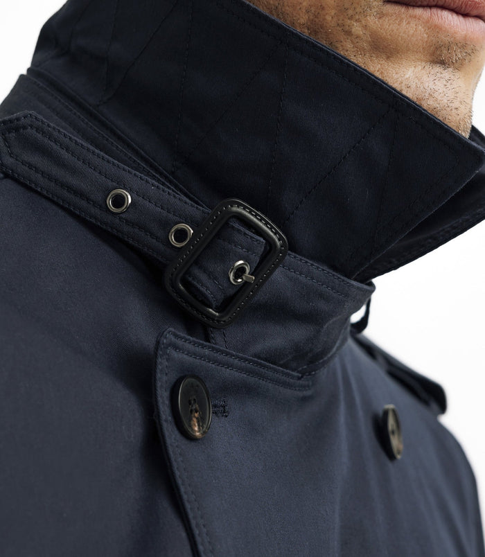 Izac Trench Croisé Marine