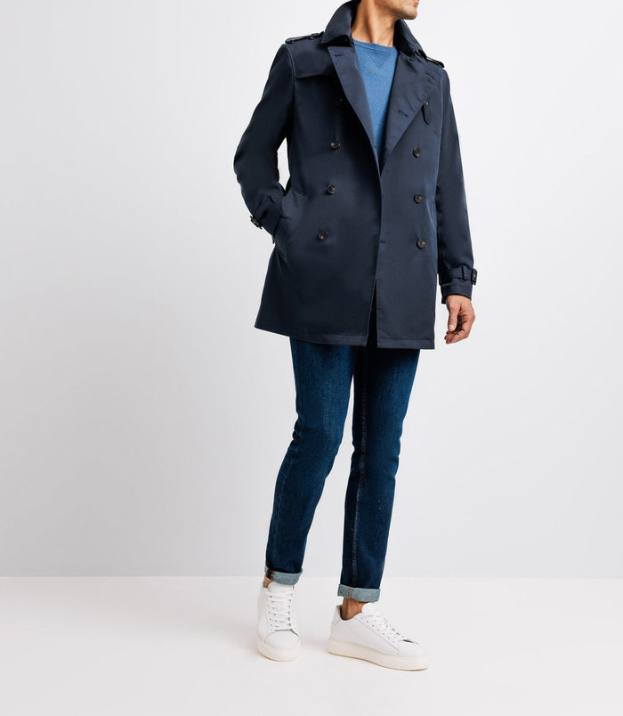 Izac Trench Croisé Marine