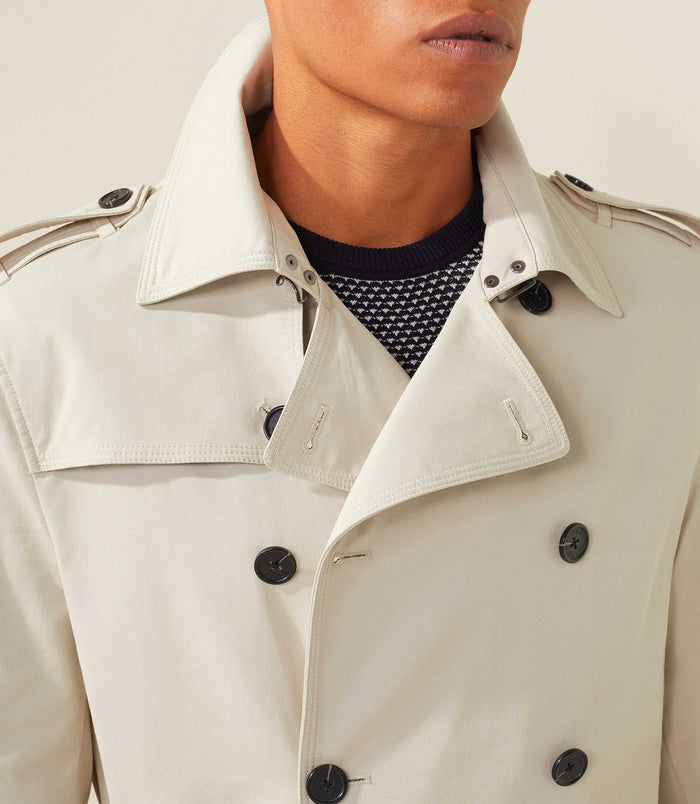 Izac Trench Croisé Mastic "Quota"