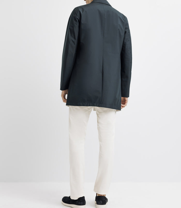 Izac Trench Droit Réversible Marine & Beige