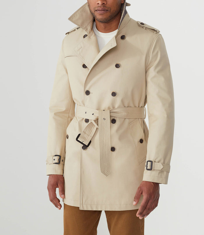 Izac Trench Long En Coton Beige "Nando"