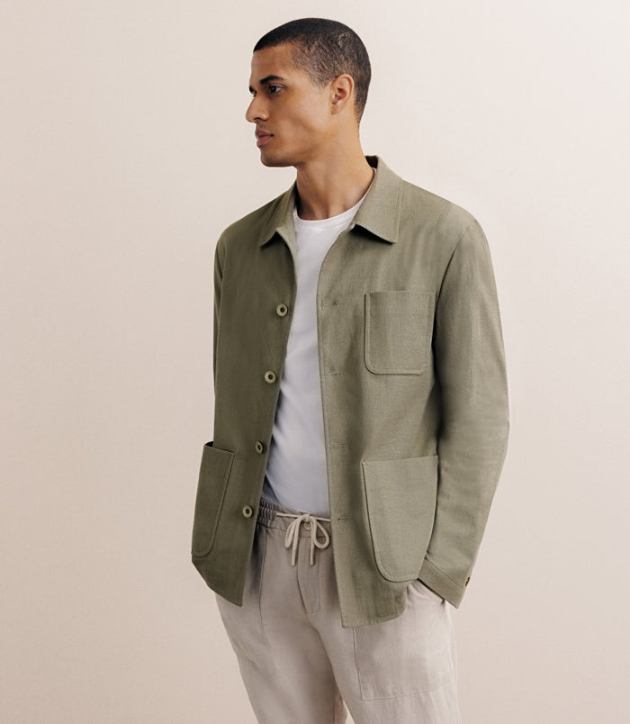 Izac Veste 100% Coton Kaki