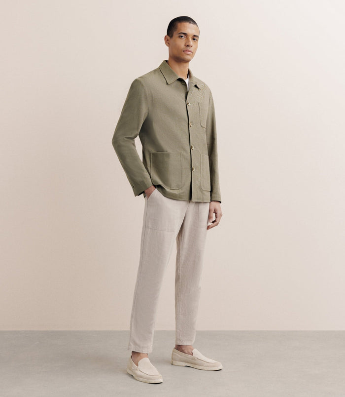 Izac Veste 100% Coton Kaki