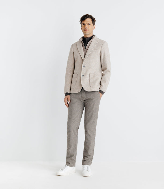 Izac Veste Avec Parementure Amovible Beige
