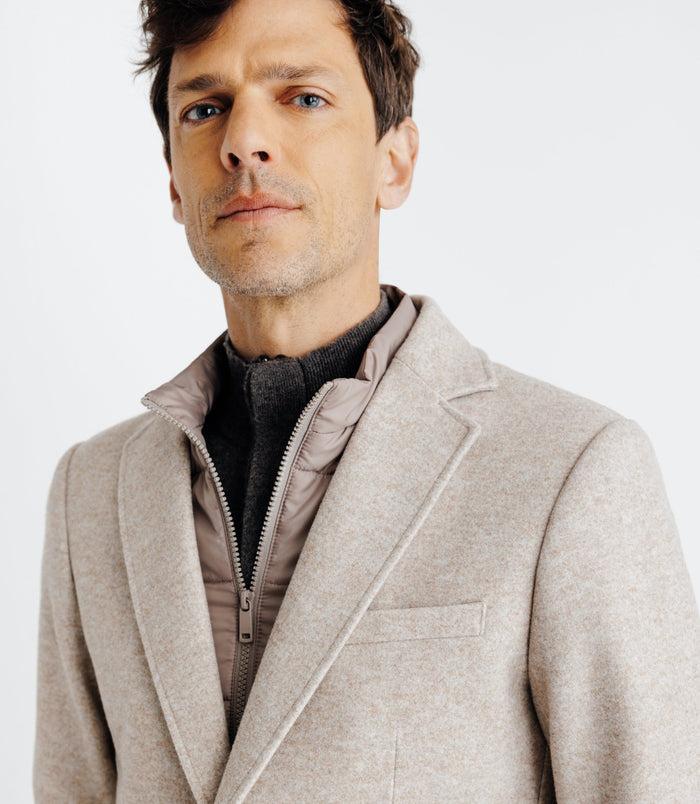 Izac Veste Avec Parementure Amovible Beige