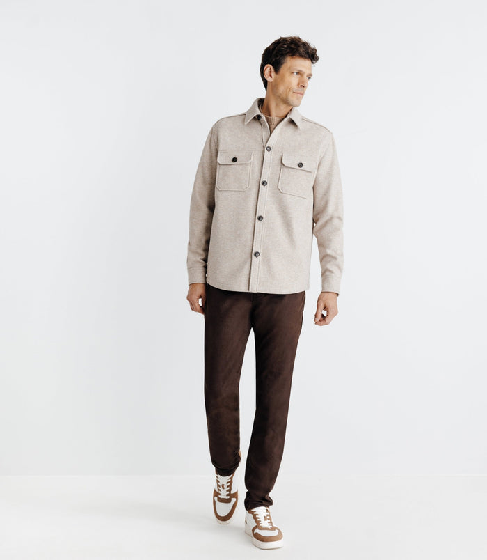 Izac Veste Avec Poches Beige