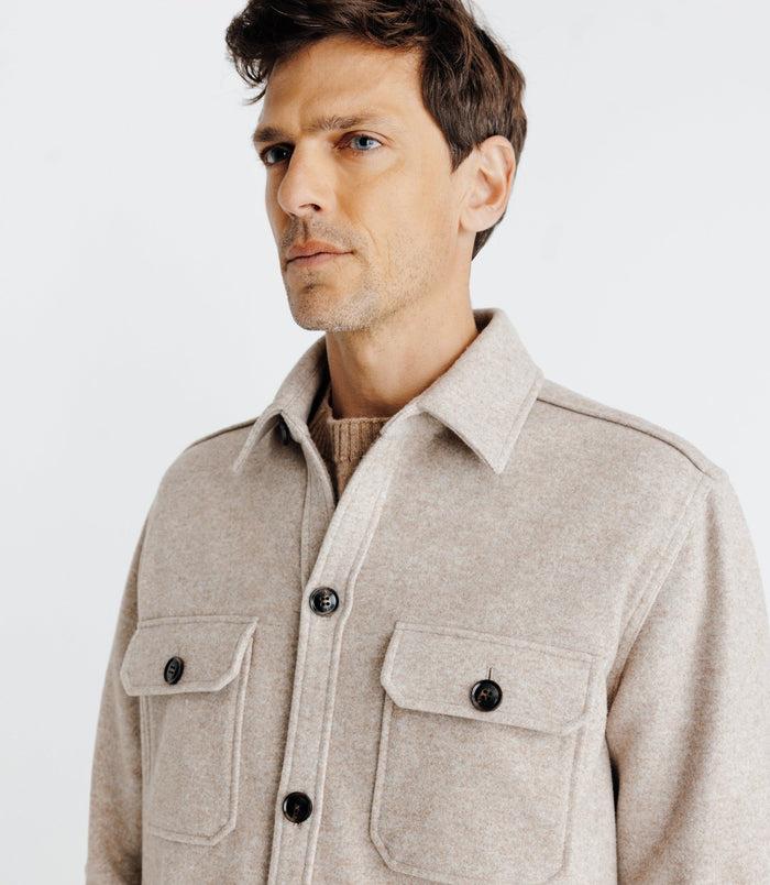 Izac Veste Avec Poches Beige