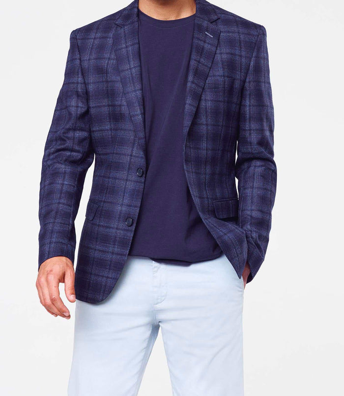 Izac Veste Carreaux Marine