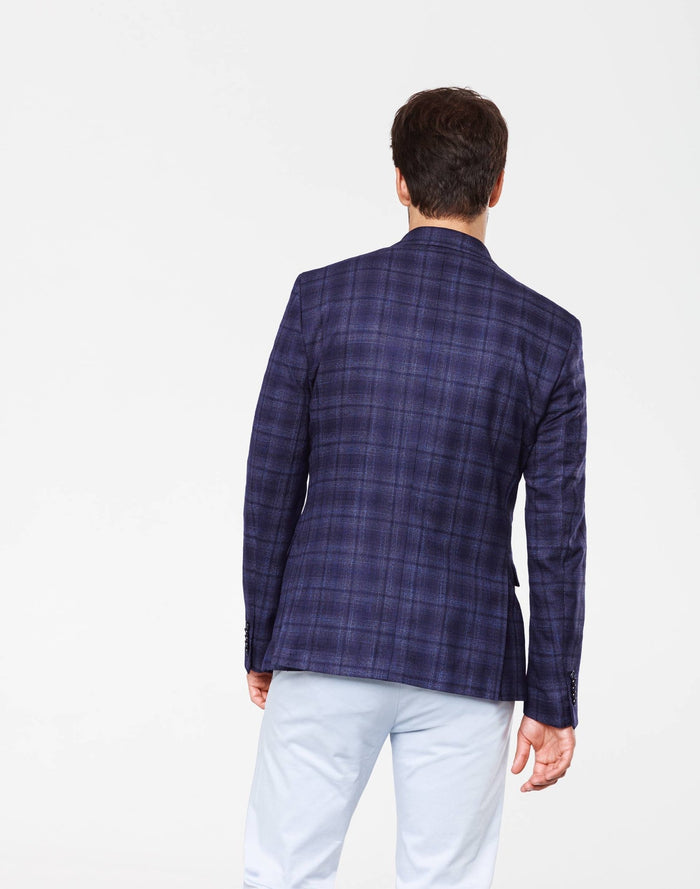 Izac Veste Carreaux Marine