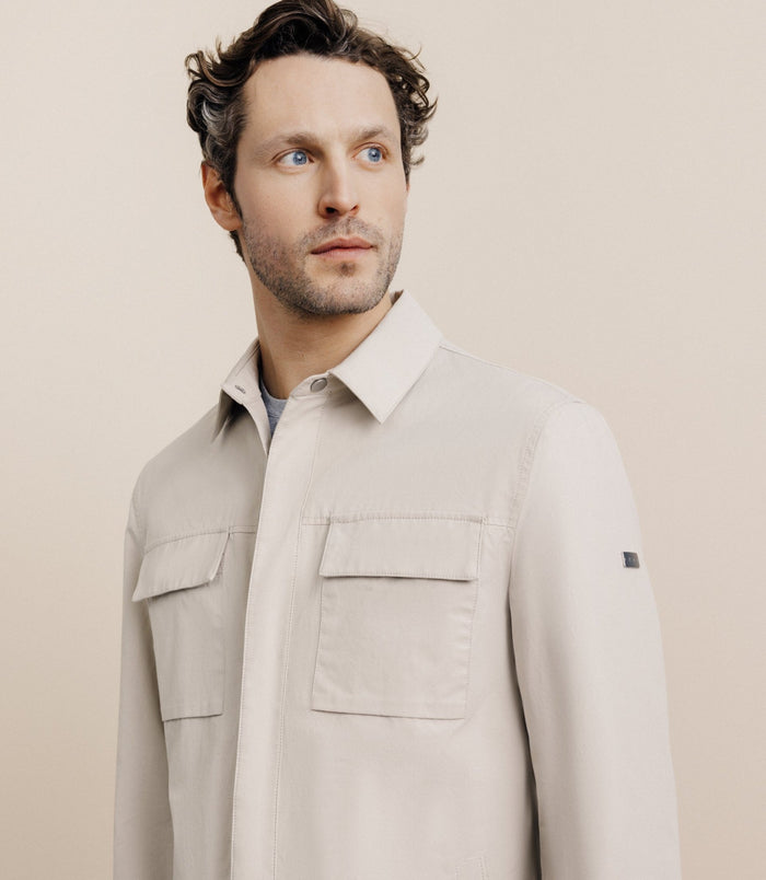 Izac Veste Casual 100% Coton Beige