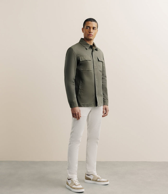 Izac Veste Casual 100% Coton Kaki