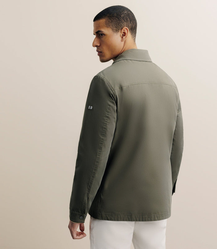 Izac Veste Casual 100% Coton Kaki
