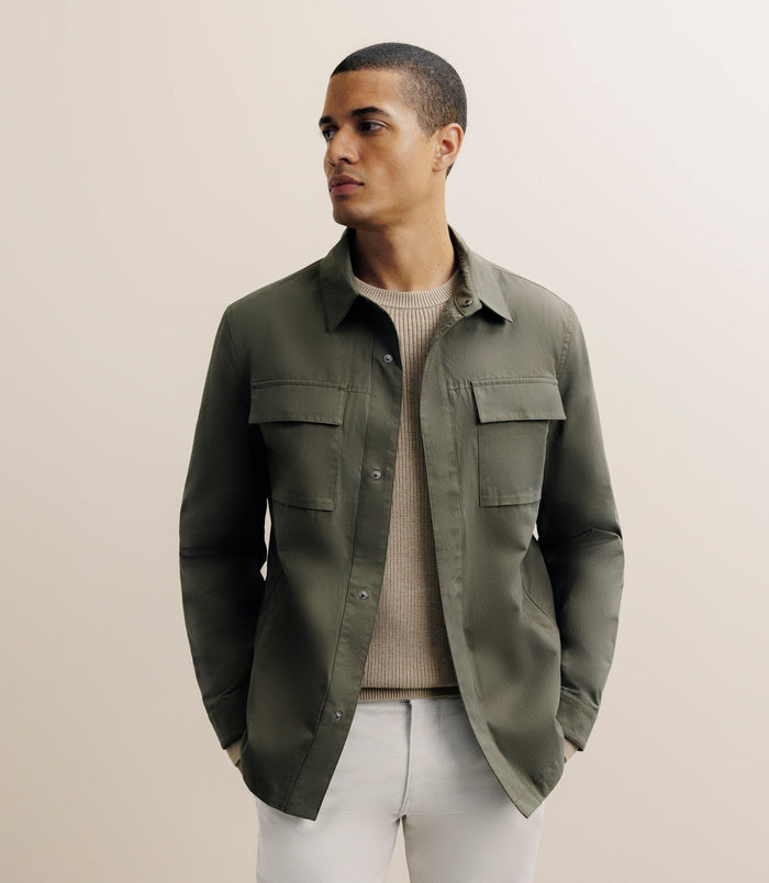 izac Veste casual 100% coton kaki