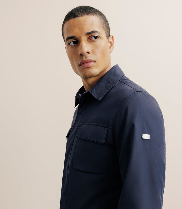 Izac Veste Casual 100% Coton Marine