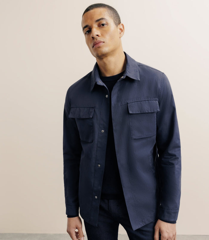 izac Veste casual 100% coton marine