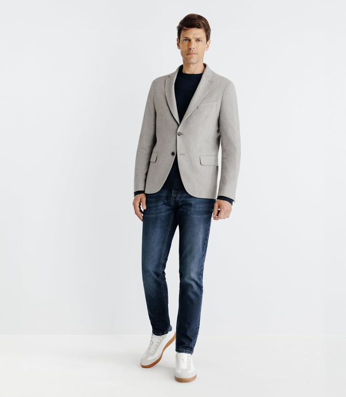 Izac Veste Casual 2 Boutons Beige