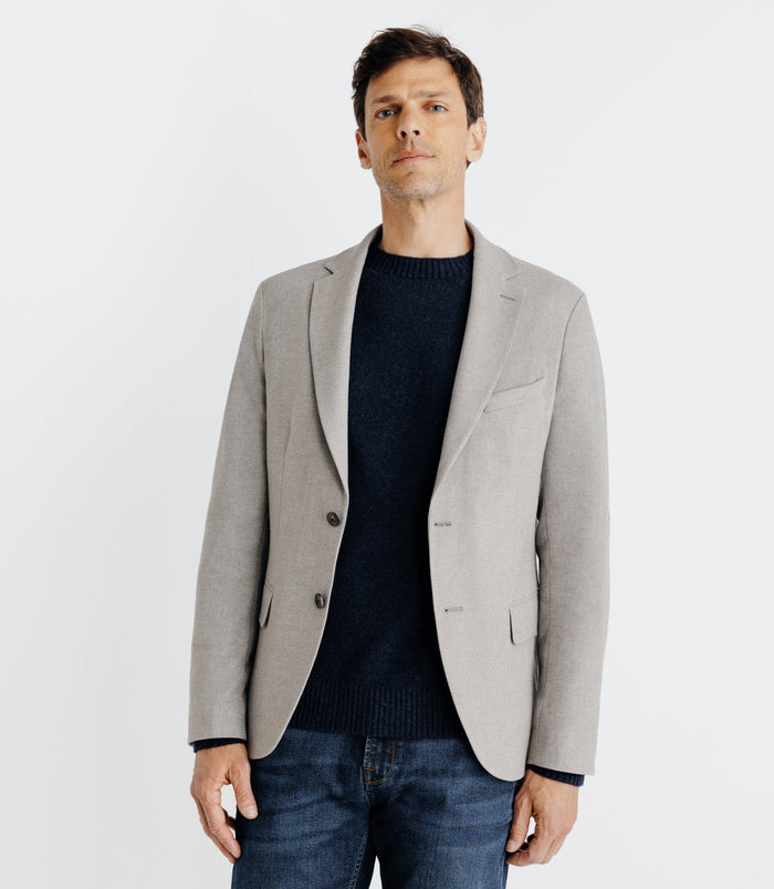 Izac Veste Casual 2 Boutons Beige