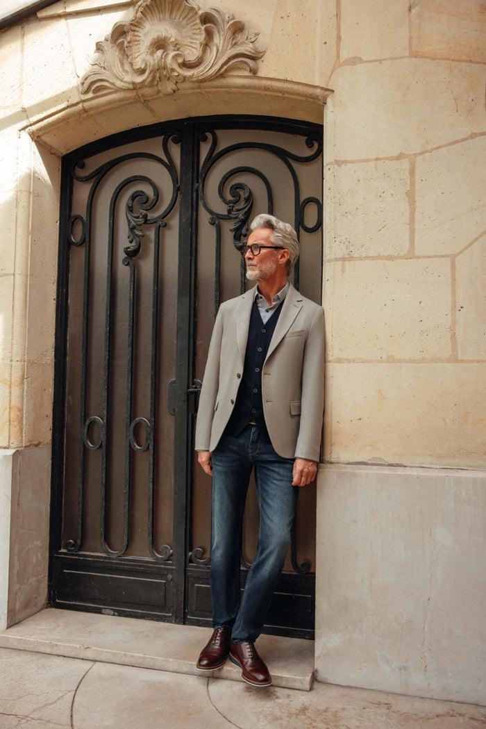 izac Veste casual 2 boutons beige