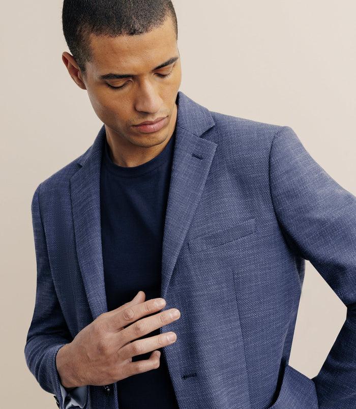 Izac Veste Casual 2 Boutons Bleue