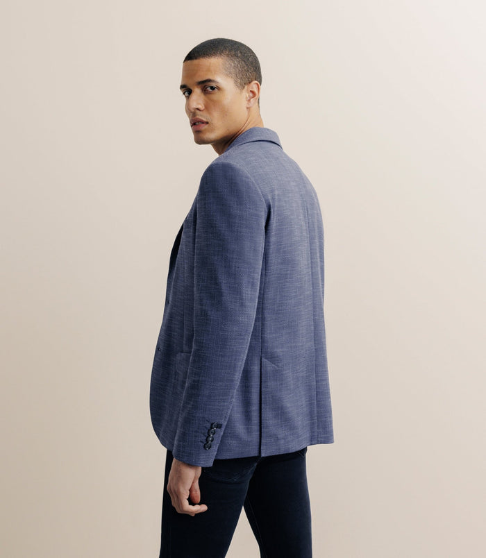Izac Veste Casual 2 Boutons Bleue