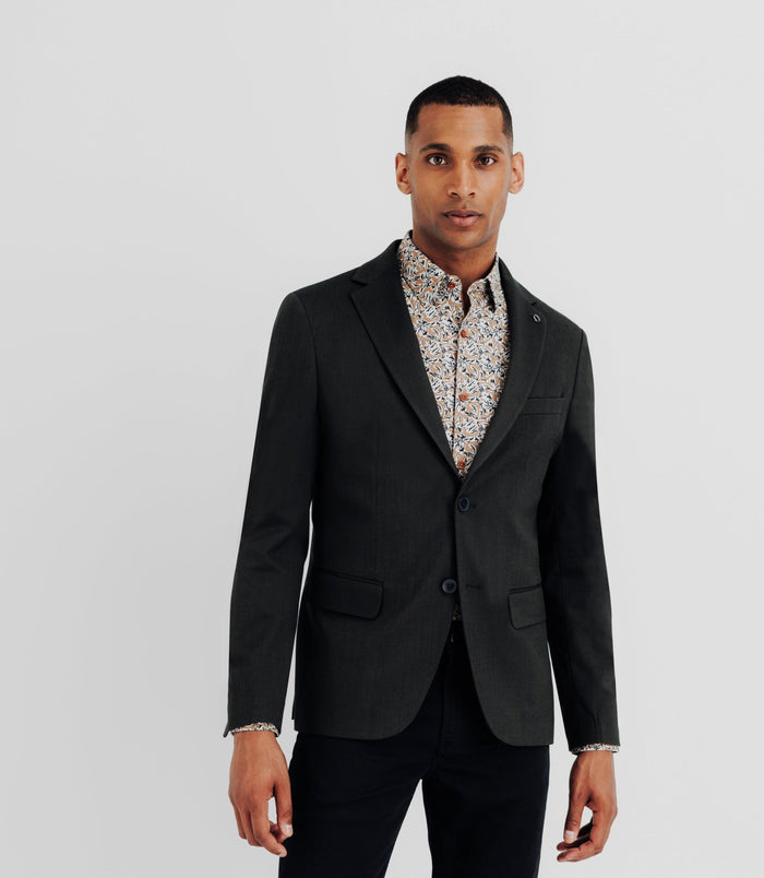 Izac Veste Casual 2 Boutons Kaki