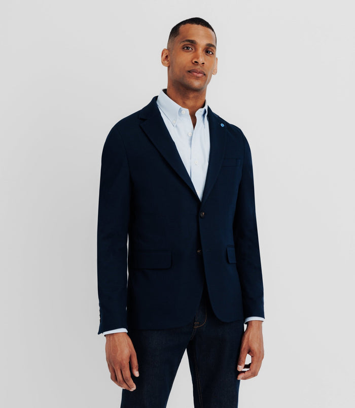 Izac Veste Casual 2 Boutons Marine